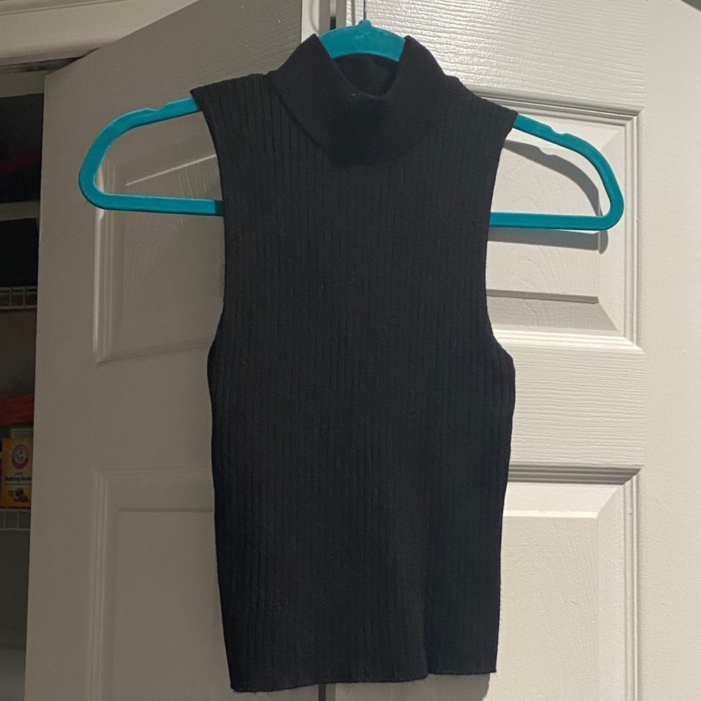 Black Sleeveless Turtleneck Top Rue21 Small